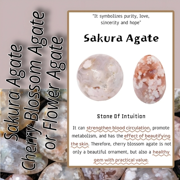 Learn About Sakura, Cherry Blossom or Flower Agate 💕🌸 - Picture 1 of 16